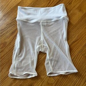Tiger Friday White Mesh Biker Short